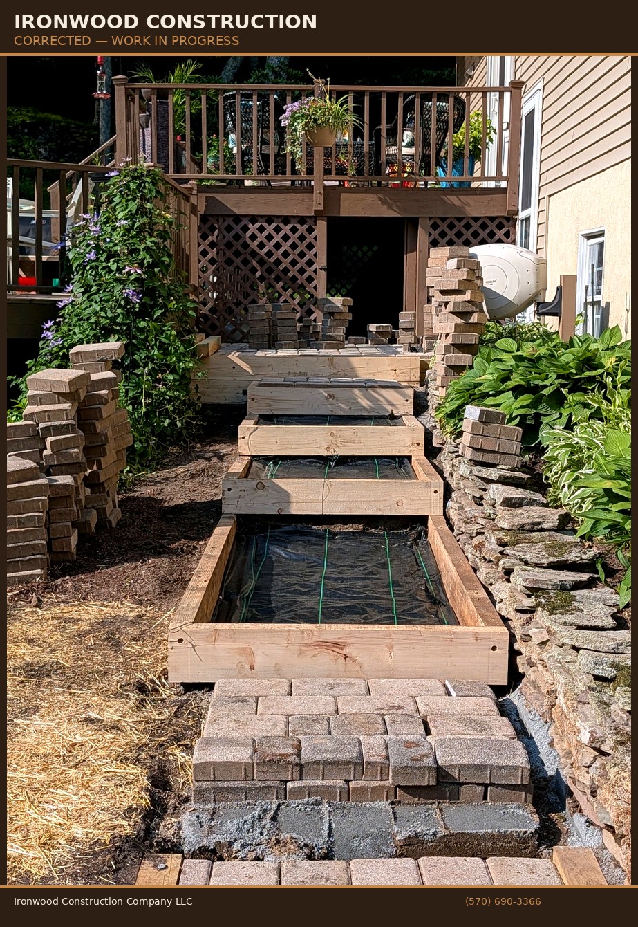 Ironwood corrected - walkway in progress